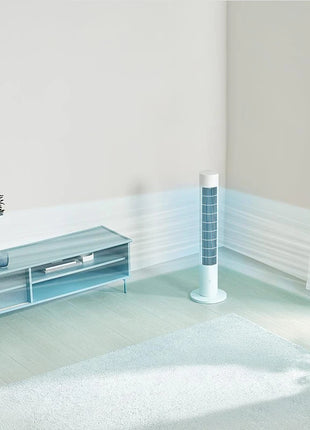 Ventilatore a Torre MIJIA Smart DC a Frequenza Variabile 2a Generazione, 150 °   Ventilatori oscillanti da terra per ambienti, 4 velocità, 3 modalità, versione CN con adattatore