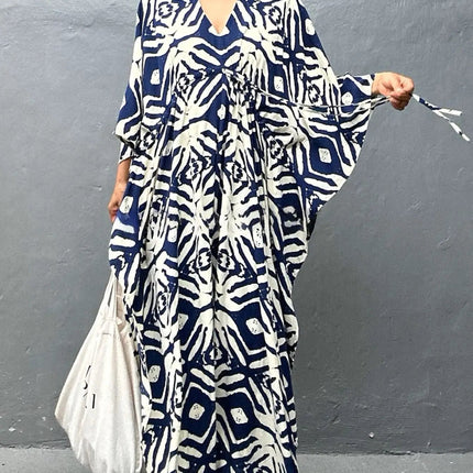 Abiti caftano da donna con scollo a V, costume da bagno estivo, copricostume caftano, abiti da spiaggia maxi taglie forti platinumshop
