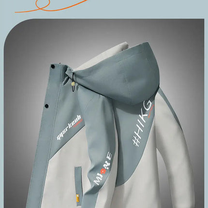 2024 Spring and Autumn jackets Fashion Trend Hooded Coat Men's Casual letter pattern Comfortable Waterproof Jacket M-4XL