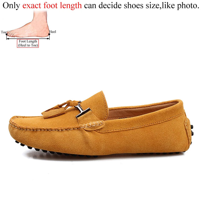 Mocassini da uomo primavera estate scarpe Casual in pelle scamosciata Slip-ons da uomo Luxury Brand Mocassin Man Plus Size 50 51 52 53 per piede grande