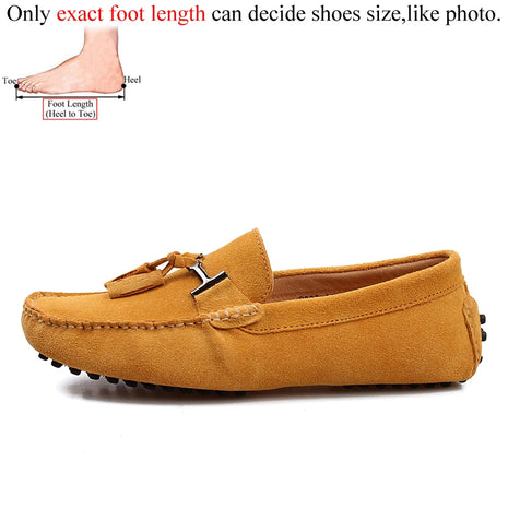 Mocassini da uomo primavera estate scarpe Casual in pelle scamosciata Slip-ons da uomo Luxury Brand Mocassin Man Plus Size 50 51 52 53 per piede grande
