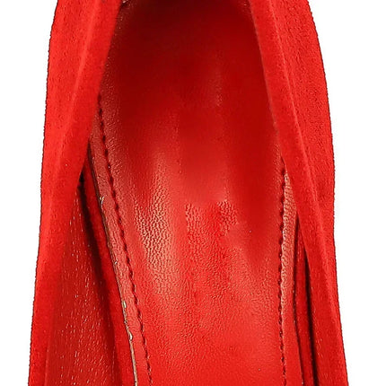 Donne 9 cm Tacchi alti Festa quotidiana Décolleté in pelle scamosciata colorata Scarpins femminili Stiletto Banchetto serale Rosso Giallo Scarpe Plus Size 34-43