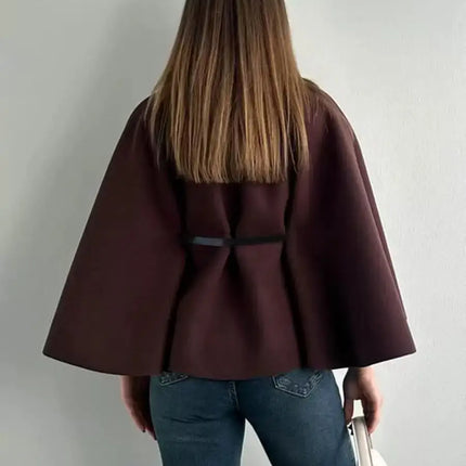 Women's A-Line Cape Woolen Coat Autumn Winter New 2026 Fashionable Outerwear for Ladies