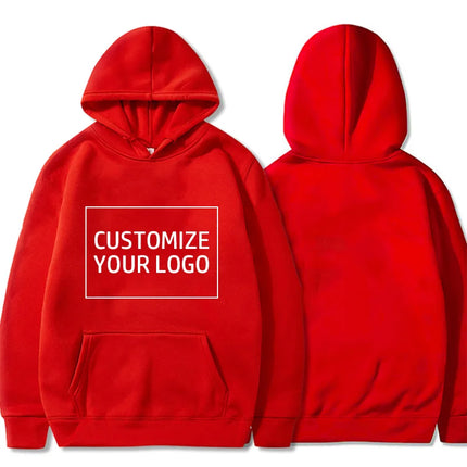 Diy Your Own Design Print Pattern Customize Autumn Long Sleeve Hoodies Solid Color Women Fashion 10 Colors Tops