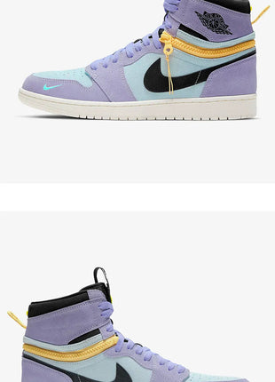 Scarpe da ginnastica Nike originali Air Jordan 1 con cerniera alta da uomo CW6576-500 platinumshop