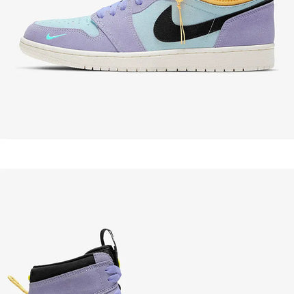 Scarpe da ginnastica Nike originali Air Jordan 1 con cerniera alta da uomo CW6576-500 platinumshop
