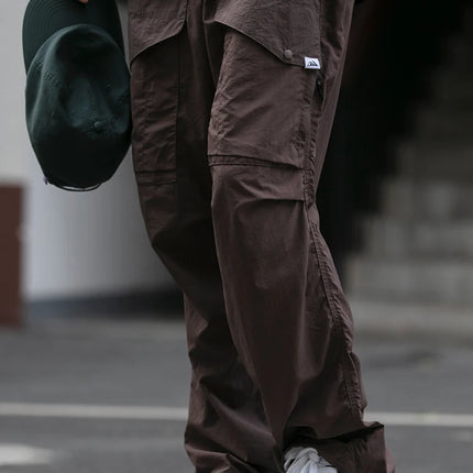 Spring Summer Korean Outdoor Functional Waterproof Cargo Pants For Men Clothing Harajuku Joggers Casual Breathable Pants Male