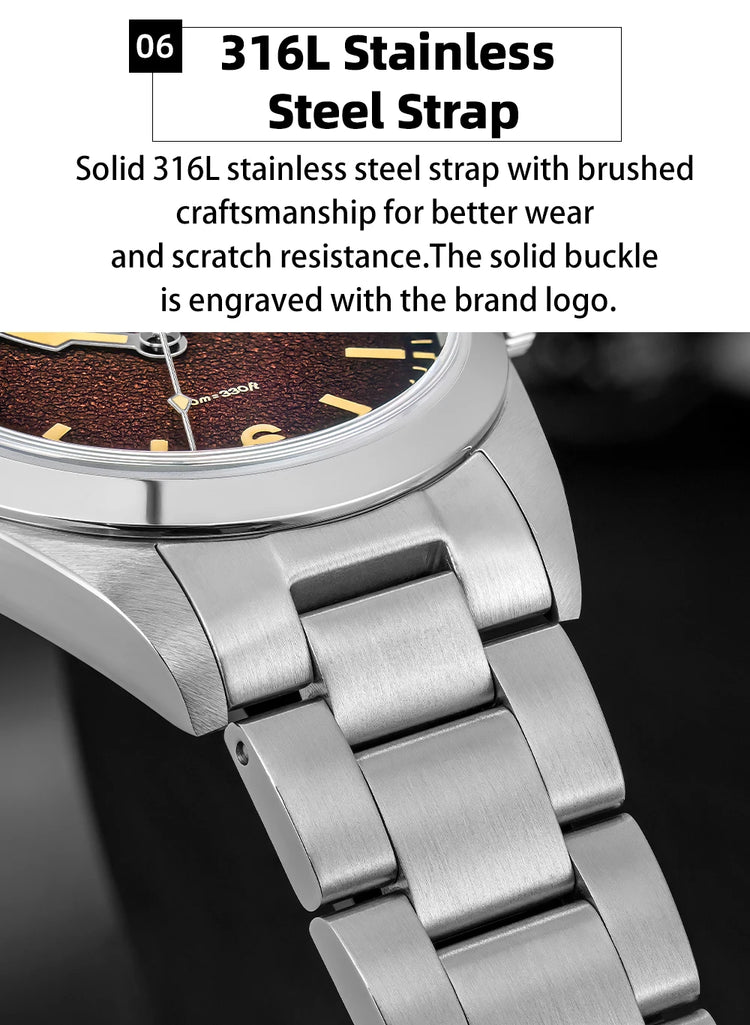 ADDIESDIVE Watches Men New 36mm Sapphire Quartz Wristwatch Japan 2035 Movement AR Coating BGW9 Luminous 100m Waterproof AD2544