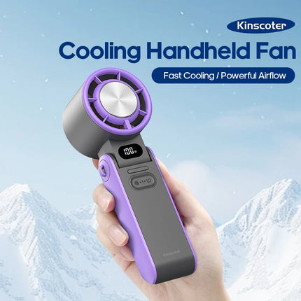 Ventilatore Portatile ad Alta Velocità con Raffreddamento Rapido, Ricaricabile 3600mAh, 100 Velocità Regolabili, Mini Ventilatore Pieghevole Turbo e Cordino