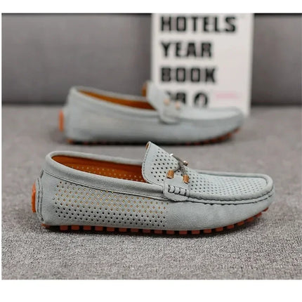 Scarpe Casual da Uomo Estate 2026, Mocassini di Lusso in Vera Pelle, Traspiranti e Comodi per la Guida