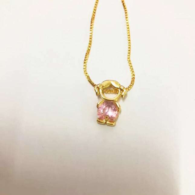 Nidin Fashion Cute Girls Boys Pendant Necklaces For Women Heart Shape Crystal Zircon Charm Clavicle Chain Jewelry Birthday Gifts PlatiNum