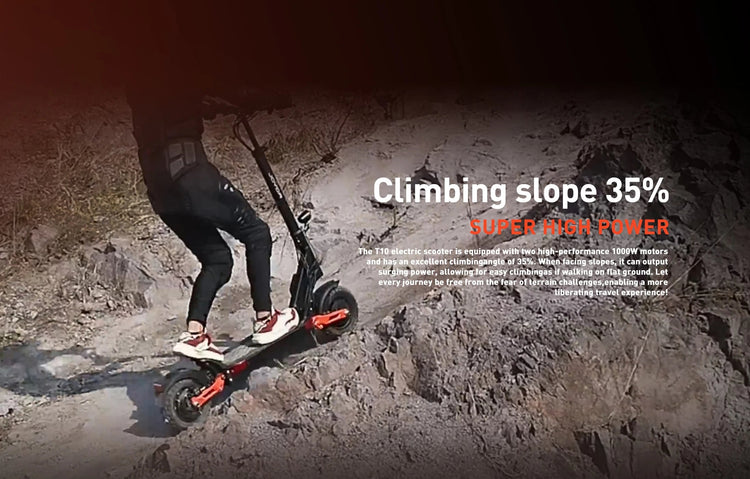 JOYOR T10 Scooter elettrico per adulti 1000W * 2 Motore 60V18AH Batteria Skateboard fuoristrada 10 "Pneumatico fuoristrada Pieghevole E-Scooter platinumshop