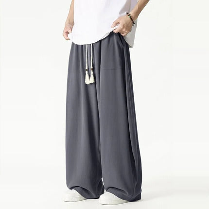 Nuovi pantaloni da uomo Casual comodi pantaloni a gamba larga pantaloni Harun larghi alla moda pantaloni sportivi con coulisse lanterna da uomo taglie forti