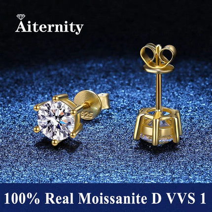 2 certificati GRA orecchini a bottone Moissanite Pass Diamond tester Pen For Men Women 925 Silver 18K Plated Wedding Gemstone platinumshop