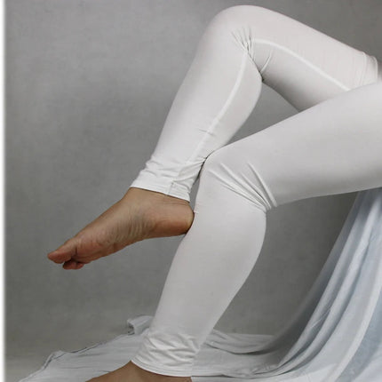 Solid Candy Color Leggings For Women 7XL 6XL 5XL Modal Cotton Large Size Ankle Legins Pants Grey Black White Pink Red Purple PlatiNum