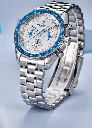 PAGANI DESIGN Nuovo Orologio da Uomo di Lusso al Quarzo con Vetro Zaffiro AR, Cronografo Sportivo Impermeabile 500 ATM, Movimento Giapponese, Luminoso, in Acciaio 316L