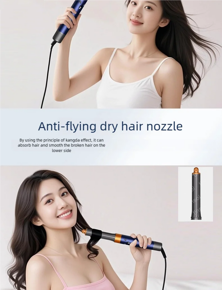 7-in-1 Multifunctional Hair Dryer 110,000 RPM High-Speed Hair Care Negative Ion Hair Dryer Quick Drying, Automatic Curling Set