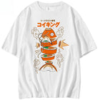 Stile giapponese Pokemon King Carp Magikarp Sushi Sashimi T-shirt in puro cotone a maniche corte T-shirt estiva da uomo e da donna allentata