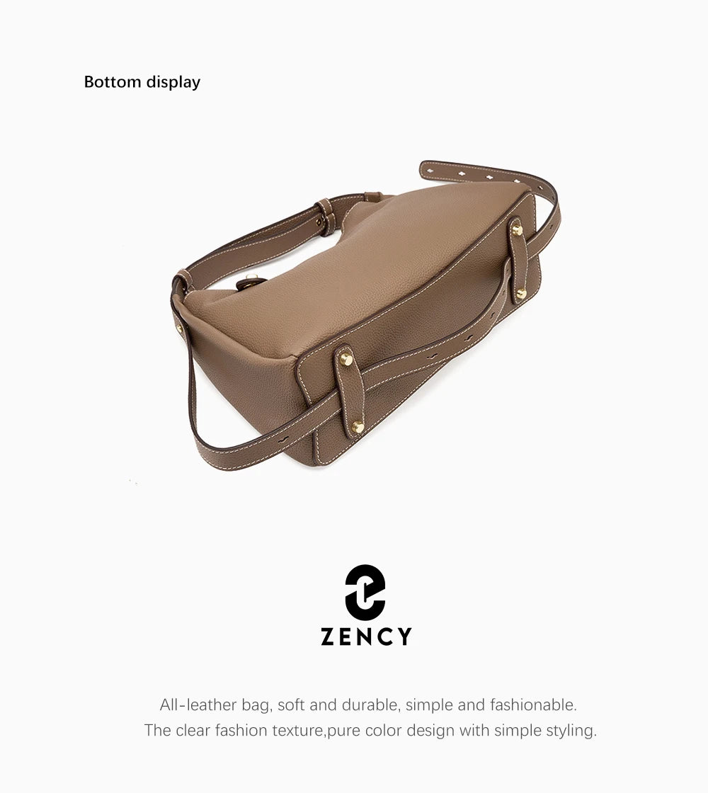 Zency 2024 New Retro Stitching Color Fashion borsa da donna in vera pelle borsa a tracolla borsa a tracolla Cross Body Top Handl