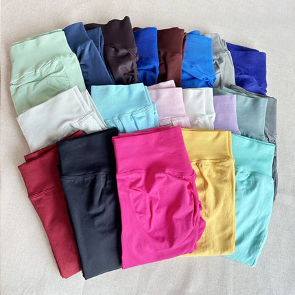 Seamless Sporty Leggings High Elastic Yoga Leggings Fitness Pants Butt Lifting Tights Tummy Control Squat Proof Workout Tights PlatiNum