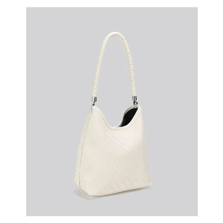 CEEKAY 2026 Nuova Borsa Hobo Intrecciata, Borsa a Spalla Retrò con Trama a Spina di Pesce e Manico Intrecciato, Borsa Tote Casual da Donna