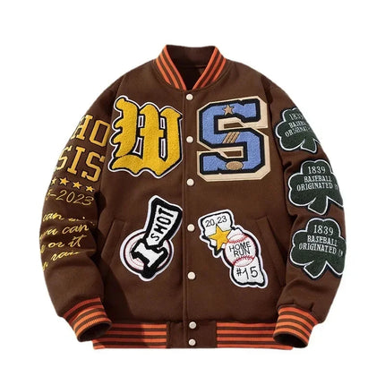 2026 Embroidery Varsity Men Women Letter Winter American Baseball Jacket Hip Hop Woolen Coat Thick Warm Outwear Par QW3MV
