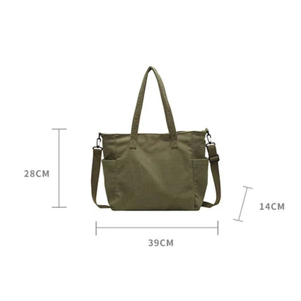 Women Corduroy Tote Bag Casual Multi Pocket Handbag Adjustable Strap Crossbody Sling Bag Zipper Shoulder Bag Fall Winter Bag PlatiNum