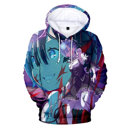 Harajuku Hip Hop Comfortable Re ZERO Rem Ram 3D print Hoodies Sweatshirts Men/Women Sweatshirt Adult/Child Casual Pullovers