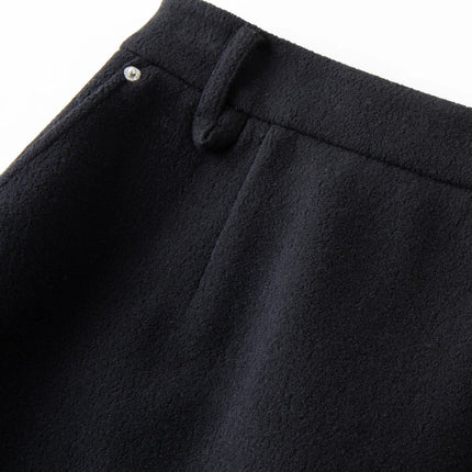 DUSHU Classic Long and Short Elastic Waist A-line Skirt 2025 Winter Skirt for Women Solid Simple Commuting Office Ladies College PlatiNum