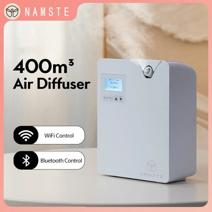 NAMSTE Diffusore di oli essenziali per la casa con macchina per l'aria profumata con tecnologia intelligente Spruzzatore per deodoranti per aromaterapia Bluetooth WiFi