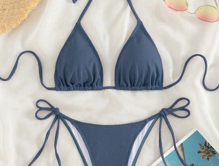 Set bikini estivo bianco mi-grid servizio fotografico sexy al mare primaverile maturo adatto per le donne PlatiNum