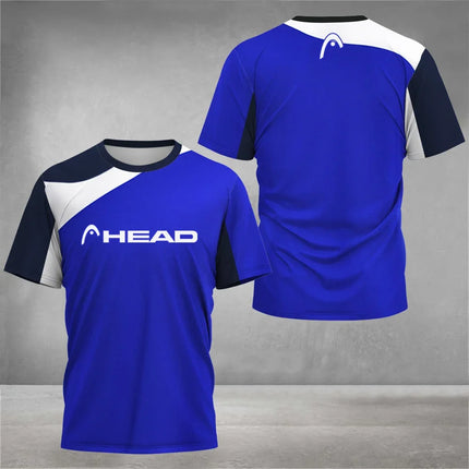 T-shirt respirante d'été pour hommes, T-shirt de badminton de tennis de table d'extérieur, col rond, manches courtes amples, nouveau haut d'escalade