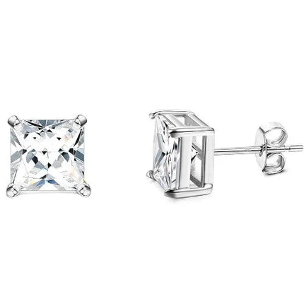 Drperfect Orecchini in argento con zirconi cubici per donna Uomo Orecchini a bottone delicati ipoallergenici placcati in oro 14 carati platinumshop