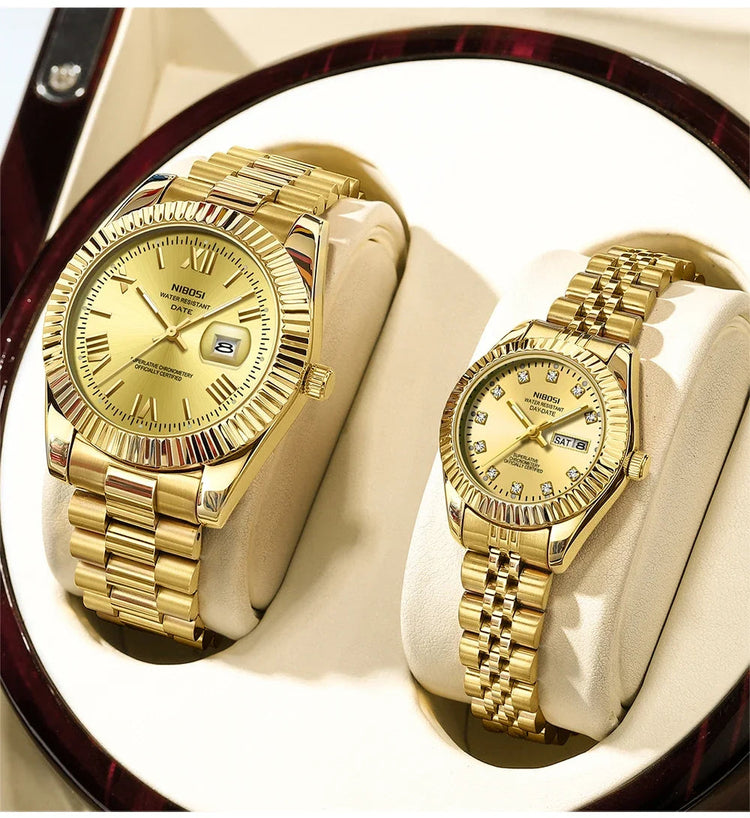 NIBOSI Orologi da donna con diamanti Orologio da donna casual di moda di lusso delle migliori marche Orologio da donna con data settimanale automatica impermeabile Reloj platinumshop