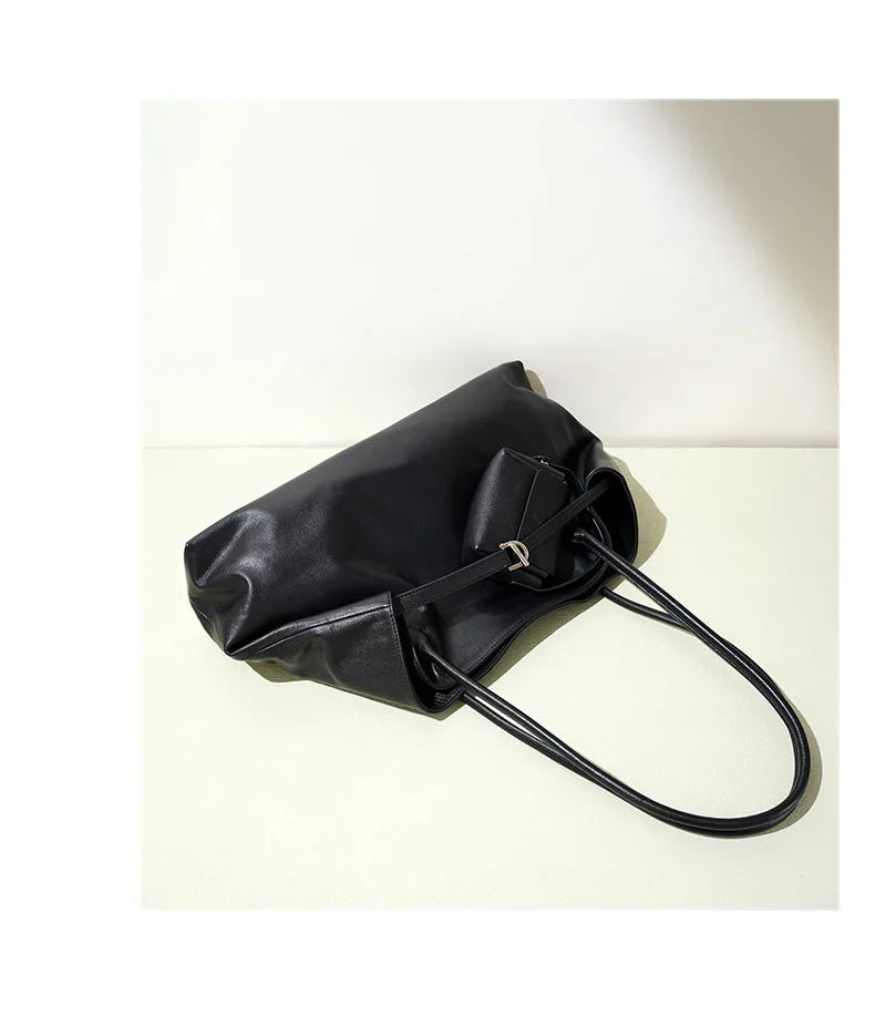 Motingsome Oversized Natural Leather Woman Bags 2025 New Fashion Handbag and Purses Large Capacity Commuter Bag Casual Tote