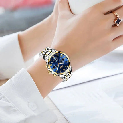 LIGE 2024 nuove donne di moda orologi da donna top brand di lusso creativo bracciale da donna in acciaio orologi orologio impermeabile al quarzo femminile platinumshop