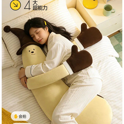 Banana King Soothing Patting Heatable Sleeping Body Pillow For Adult Women Side Sleeper Leg Hugging Pillow For Bedroom Nap Sleep