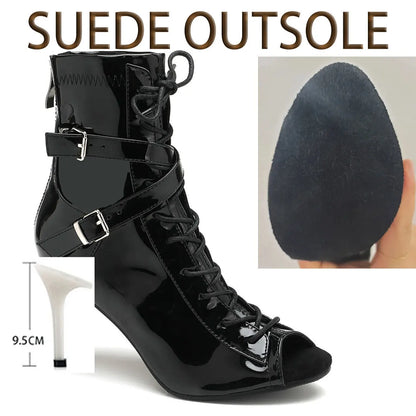 Sgesvier High Women Sandals Thin Heels Soft Stilettos Jazz Dance Female Shoes Sole Customizable Latin Dancing Sexy Plus Size 46