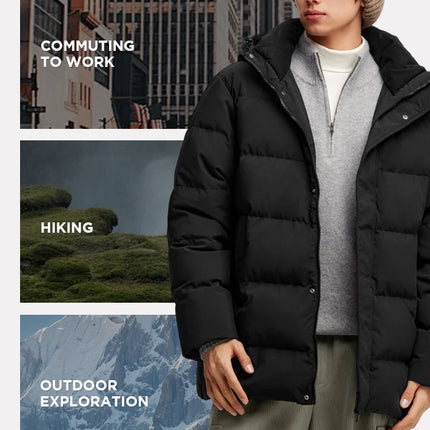 Semir Down Jacket Men 2026 Winter New Hooded Mid-Length Thick Versatile Coat