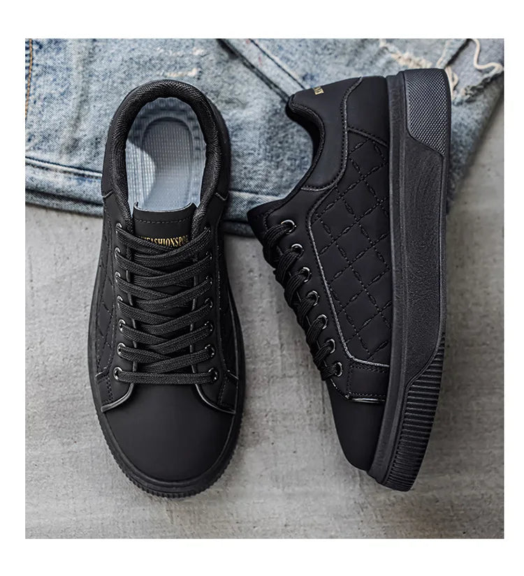 Fashion Concise Solid Flats 2026 Spring New Arrivals Men Casual Sport Shoes Increase Height Comfortable Platform Sneakers