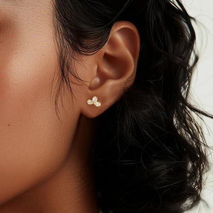 AIDE Heart Round Ball Flat Helix Piercing Earring 925 Sterling Silver Ear Studs Geometric Zircon Exquisite Trinket Studs Aretes PlatiNum