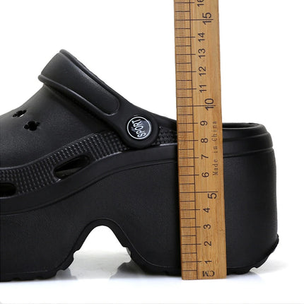 Sandali da Donna con Tacco Alto 9CM, Nuove Ciabatte Estive 2024, Scarpe da Spiaggia e Giardino con Suola Morbida, Impermeabili, Scarpe Forate da Donna per Esterni