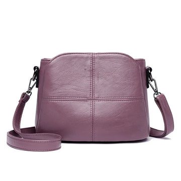 Women's Bags Retro Design Crossbody Bag Trend Quality PU Leather Bucket Shoulder Bags Small Handbags for Women PlatiNum