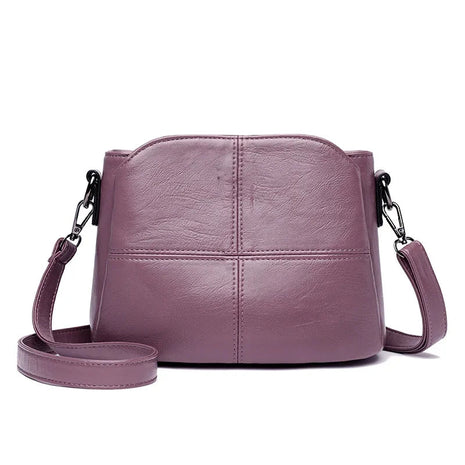 Women's Bags Retro Design Crossbody Bag Trend Quality PU Leather Bucket Shoulder Bags Small Handbags for Women PlatiNum