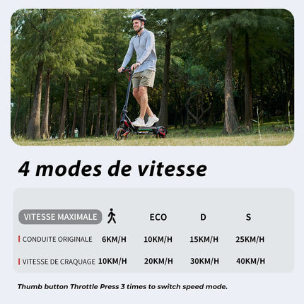 Scooter elettrico W8 Motore da 9,3 pollici 750W 48V14Ah Doppia sospensione 30-40 km Portata 40 km/h Velocità Pneumatici fuoristrada con APP E Scooter platinumshop