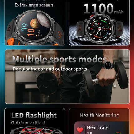 Nuovo T-Rex3 Ultra 1100mAh Batteria Smart Watch GPS Track Bussola IP69K Impermeabile Sport tracker All'aperto Militare Smartwatch platinumshop