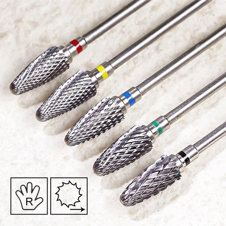 Carbide Large Cone Nail Drill Bits Electric Milling Cutter For Gel Polish Removal Grinding DIY Home Salon Manicure Pedicure Nail Art Accessories Supplies