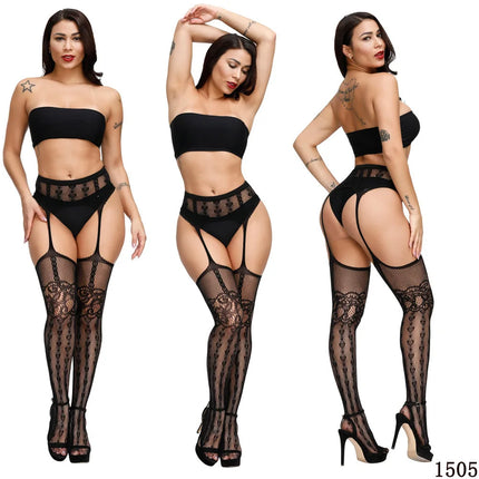 1/3 pezzi collant a rete sexy calze autoreggenti calze autoreggenti per le donne reggicalze calze scava fuori modello collant