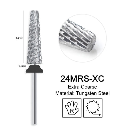 Carbide Large Cone Nail Drill Bits Electric Milling Cutter For Gel Polish Removal Grinding DIY Home Salon Manicure Pedicure Nail Art Accessories Supplies