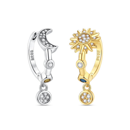 Orecchini Originali in Argento Sterling 925, Modello 2026, a Perno e a Cerchio con Cristalli, per Donna, in Oro Rosa, con Corona, Cuore, Infinito, Ape, Gioielli platinumshop